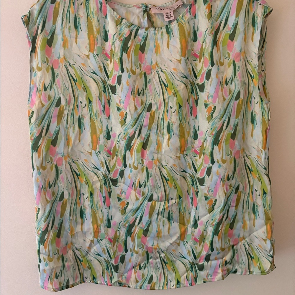 Philosophy Republic Clothing Abstract Print Sleeveless Blouse Size XS